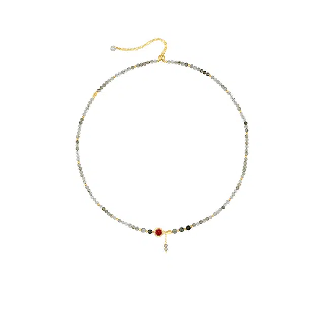 施洛尼 新中式多巴胺招财串珠两戴小众复古国风 铜镀金 项链 女款