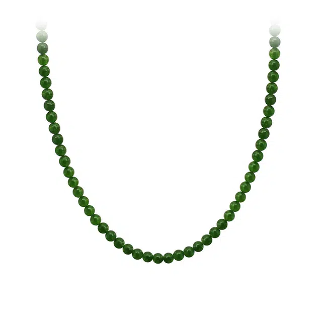 【高品质】 奥斯坦汀 碧绿串珠国潮风高级感转运珠时尚百搭天然 玉髓 玉石项链 女款