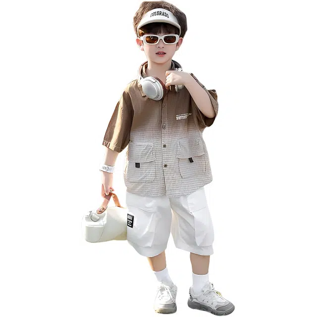 泰迪珍藏衬衫 时尚韩版休闲短袖 中小童