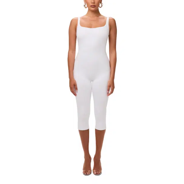 NAKED WARDROBE Tank Capri Jumpsuit Smooth