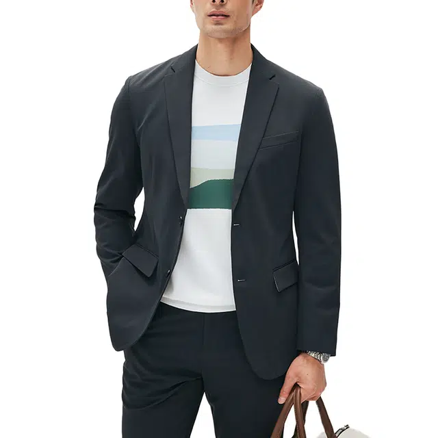 丹宁哲学 抗皱免烫天丝四面弹春秋季西装 男款