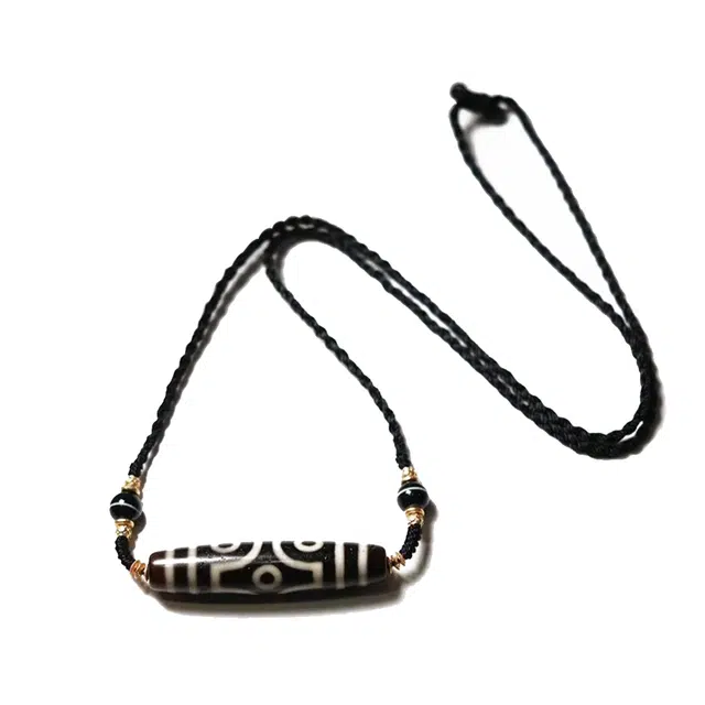 【福星高照交旺运】 玉临门 新藏式天珠风格民族风国风 福禄吉祥 时尚百搭 旺桃花#好运 玛 玛瑙 项链 男女同款情侣款