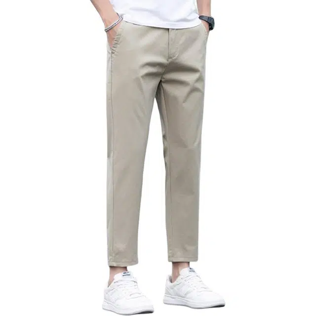 吉肯蒂 弹力直筒小脚薄款九分休闲裤 男款