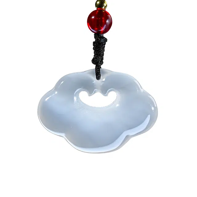 素于 【事事平安】国潮平安锁轻奢高级通勤时尚百搭诸事顺遂冰透玉润 玉髓 项链 男女同款情侣款