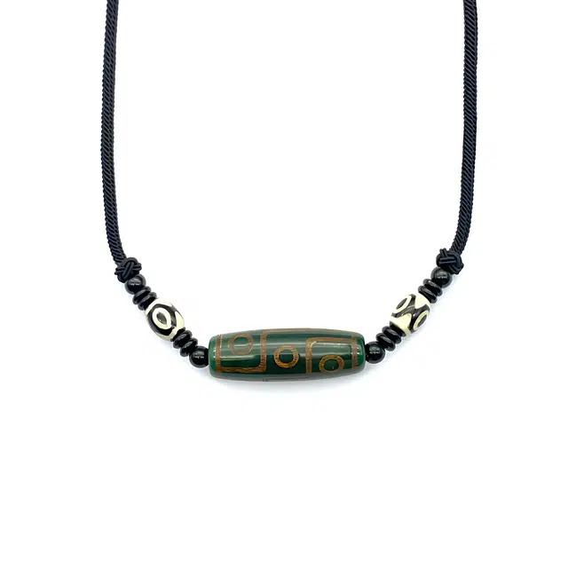 玉临门 国风小众精致九眼天珠纳福 玛瑙 项链 男女同款情侣款 附礼盒