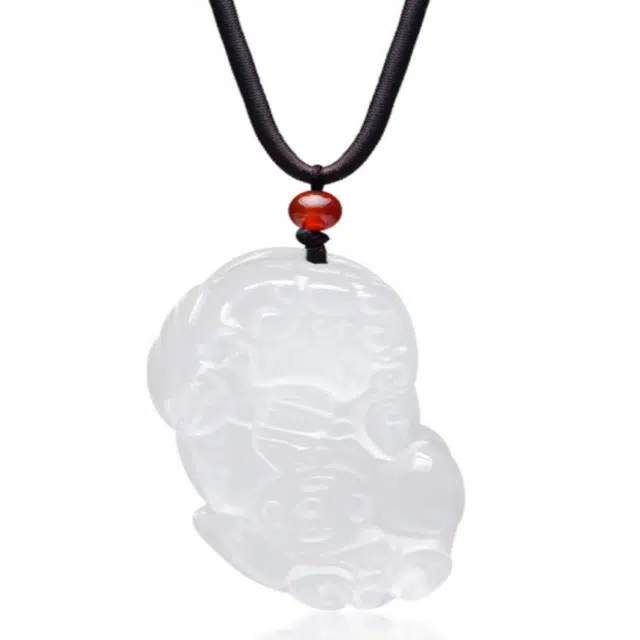 帝苏行 招财玉貔貅 新中式国潮 吉祥如意平安顺遂 简约小众设计 色泽莹润 玉髓 项链 女款