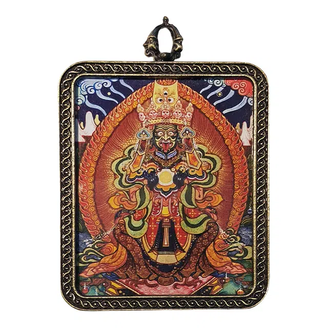 玉临门 国潮纳福扎基拉姆唐卡 小众复古编绳配饰 合金 项链 男女同款情侣款 礼盒