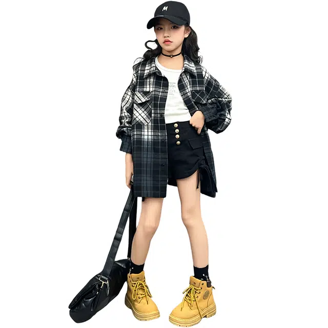 泰迪珍藏衬衫 舒适百搭透气长袖 图片色 儿童款