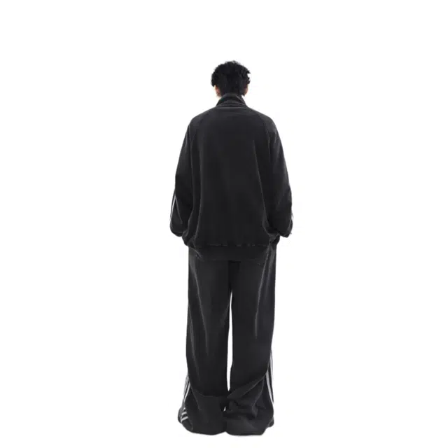 沐诚阳译 美式复古高街立领情侣卫衣潮牌重磅秋冬款男休闲运动套装 男女同款