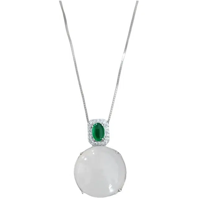 识恩 【招桃花】  #好运 白月光转运珠蛋面圆珠 精致浪漫简约锁骨链 妈妈小众轻奢百搭 礼盒 玉髓 项链 女款