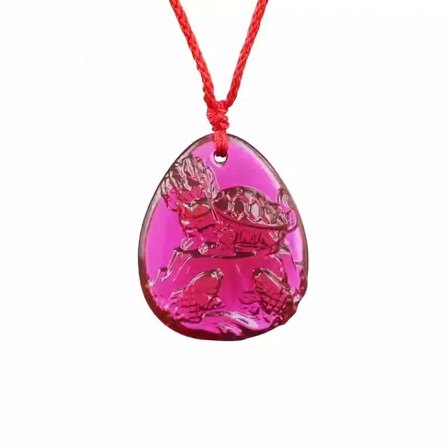 媚之吻 属鸡 金鳌红鲤吉祥物 琉璃 项链 男女同款情侣款