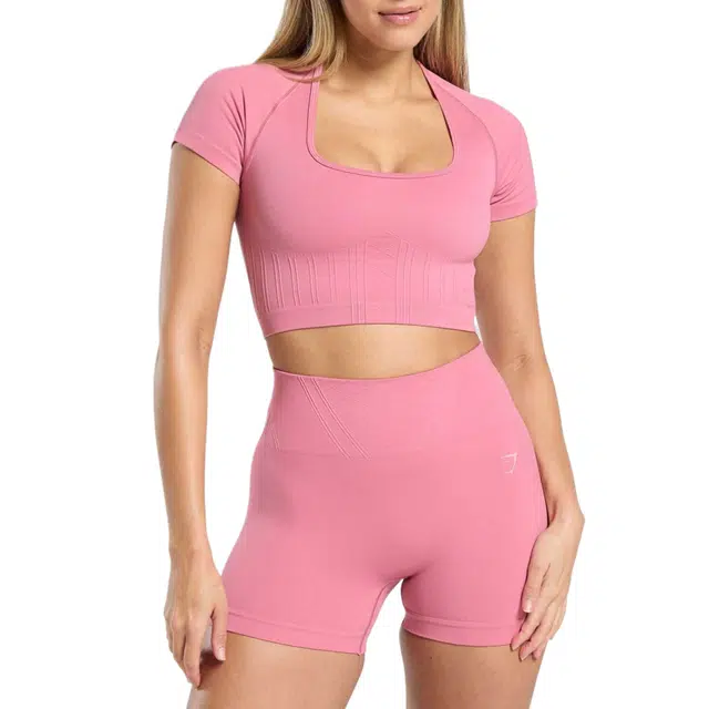 GYMSHARK Corset Seamless Crop Top