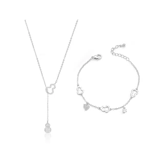 【跨年好礼】宝藏葫芦 克兰茜 平安喜乐新中式国风精致甜美浪漫气质锁骨链轻奢简约日常百搭女友三秒新年生日纪念日配饰好运 铜 项链 女款