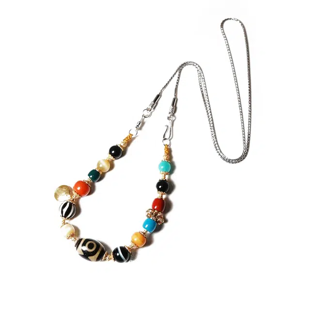 【五路财神来敲门】 玉临门 时来运转 藏式莲花三眼玛瑙珠天珠项链吊坠 时尚轻奢高级感锁骨链#好运 玛瑙 玉石项链 男女同款情侣款