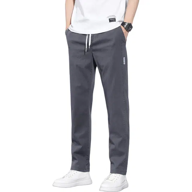 瑞梵帝斯 时尚日常百搭潮流薄款户外运动百搭弹力长裤口袋装饰痞帅柔软舒适亲肤水洗哈伦裤休闲裤 男款