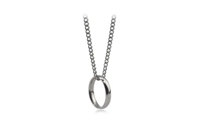 尚银福 素圈圆环 嘻哈说唱街头个性 合金 项链 女款