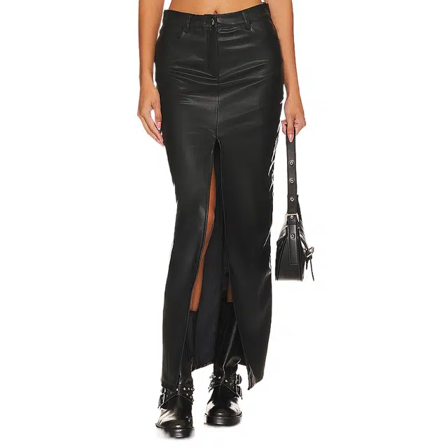 SUPERDOWN Alina Faux Leather Skirt