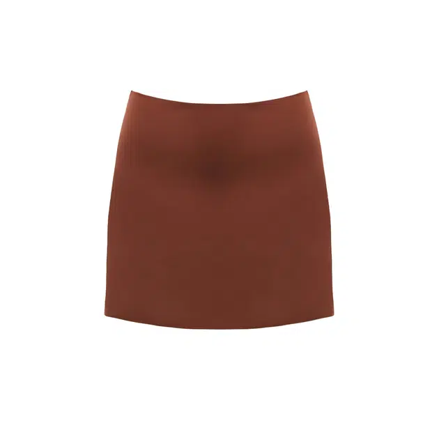 NAKED WARDROBE Satin Shine Mini Skirt Charmeuse