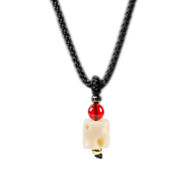 素于 国潮新中式 轻奢高级文玩八方来财诸事顺遂招财纳福时尚百搭毛衣链#好运配饰 象牙果 项链 男女同款情侣款