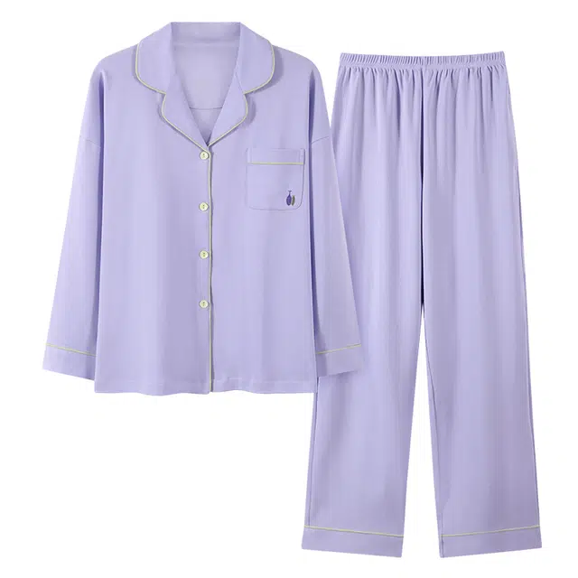 顶瓜瓜 纯棉面料简约舒适无束缚可外穿家居服睡衣套装 男女同款