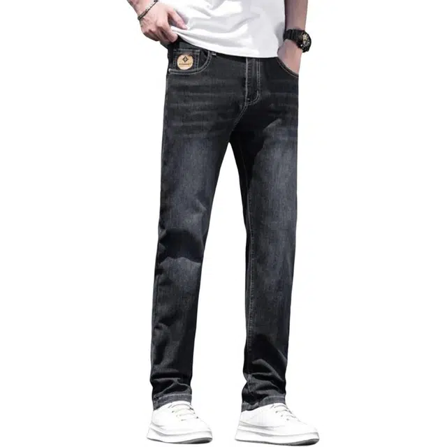 宝米卡 薄款直筒宽松休闲裤美式潮牌弹力长裤牛仔裤 男女同款