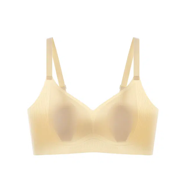 欧迪芬 无痕冰丝轻薄透气兔耳杯亲肤柔软上托聚拢防下垂收副乳夏季多巴胺清凉款文胸 女款
