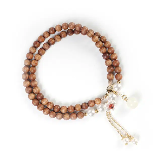 仙友 国潮新中式轻奢高级感文玩佛珠装饰品工艺品锁骨链招财纳福诸事顺遂#好运 崖柏 项链 男女同款情侣款