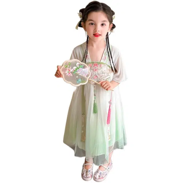 六一演出服浪莎儿童旗袍 新中式国风超仙 中小童