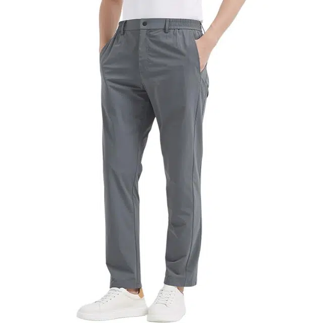 古鲨 弹力商务透气凉感修身休闲裤 男款