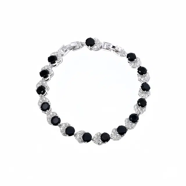 阿葱饰品 璀璨闪耀花蕾圆形花朵轻奢 精致轻奢简约设计个性时尚高级感 合金 手链 男款