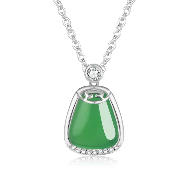 【细腻柔滑】 帝苏行 福愿无事牌 新中式国潮 吉祥如意平安顺遂 好运 简约小众设计 玉髓 项链 女款