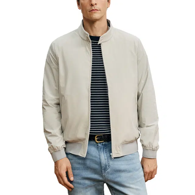 丹宁哲学 顺滑抗皱防水四面弹立领休闲夹克外套 男款