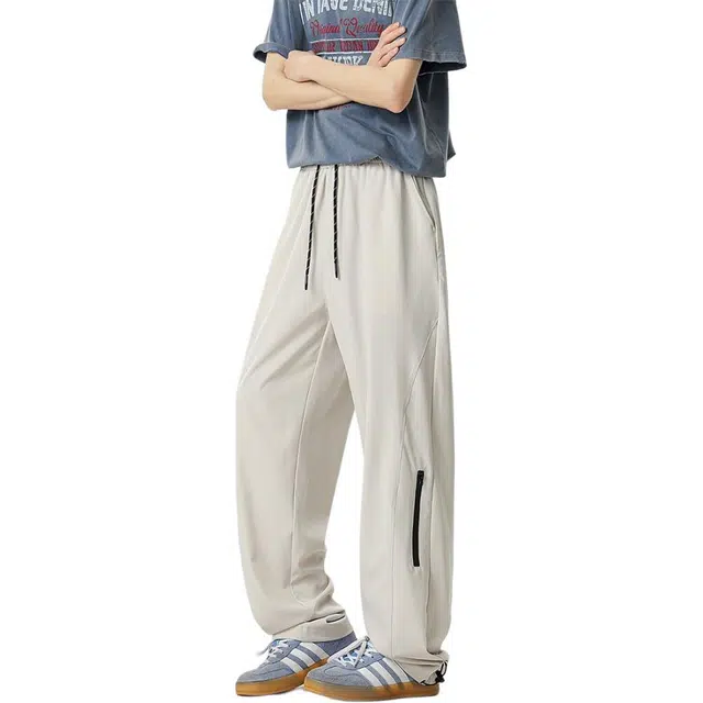 颂希尔 美式百搭宽松直筒休闲裤 男女同款