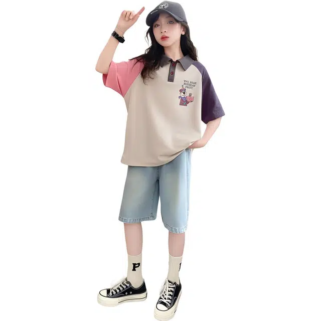 大童 蓝精灵 舒适宽松时尚洋气休闲运动套装 灰色