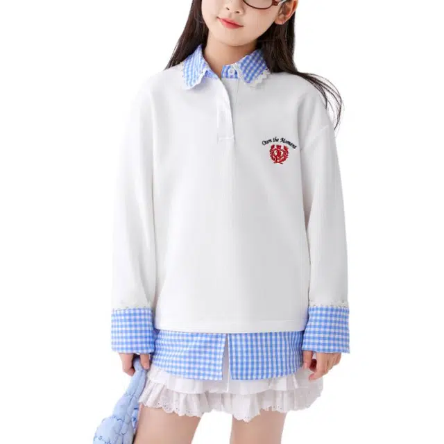 左西卫衣 布丁系列 时尚舒适百搭 白色 中小童