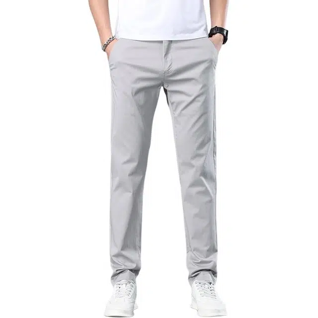 么宁 英伦风简约百搭宽松直筒潮流时尚弹力舒适透气个性痞帅休闲裤 男女同款