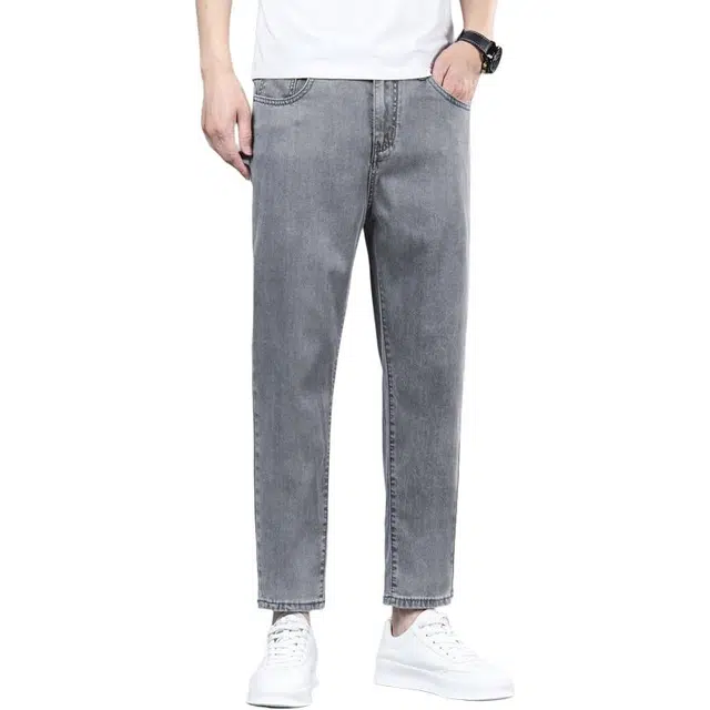 宝米卡 薄款宽松舒适百搭时尚直筒牛仔裤 男款