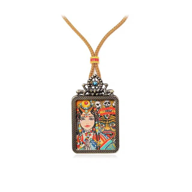 玉临门 精准金榜提名 复古民族风#好运 合金 项链 男女同款情侣款