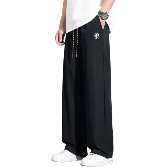 黑恐龙 美式潮牌高街户外宽松直筒垂感百搭透气阔腿拖地休闲裤 男女同款