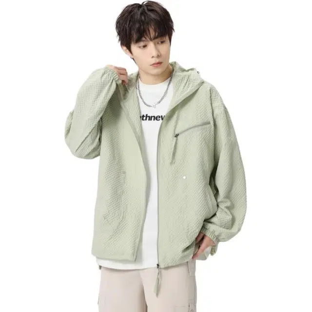 左岸 港风宽松透气轻薄款户外连帽上衣防晒服 男款