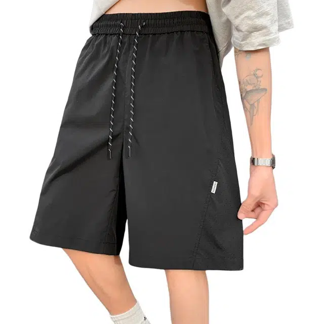 佐菲利 运动激光冲孔透气网眼宽松直筒五分裤美式高街休闲短裤 男女同款