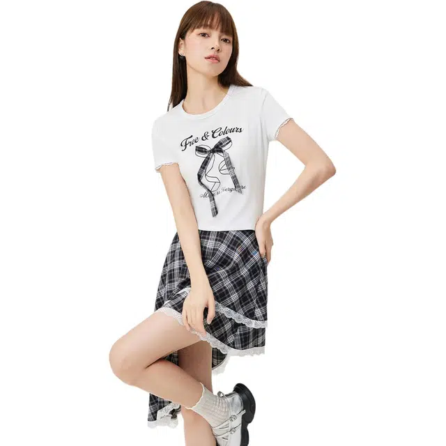 爱依服 夏季韩版辣妹裙装套装 女款