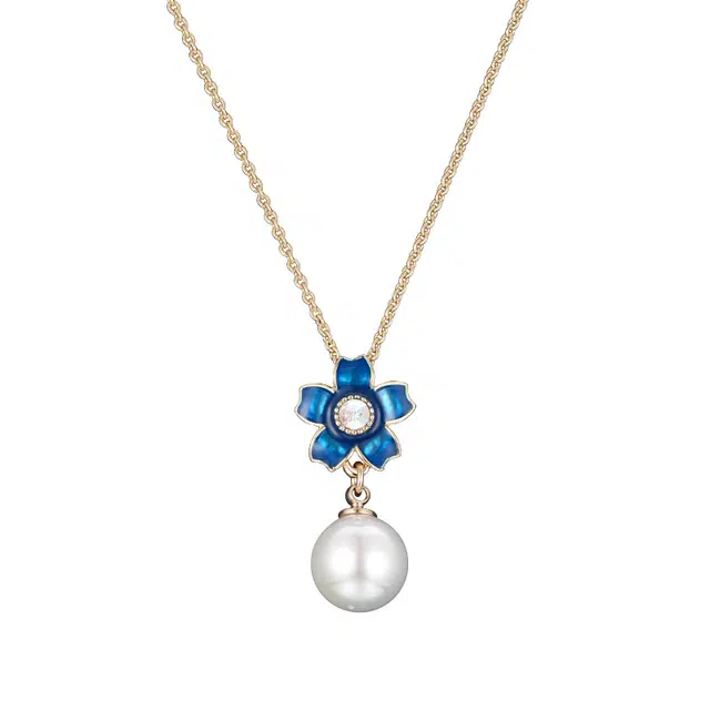 兰盈 樱花锁骨链原创设计轻奢小众 合金 项链 女款