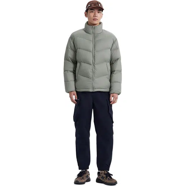 美特斯邦威 立领百搭合体舒适保暖羽绒服 男女同款