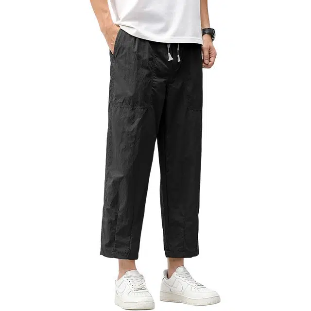 帝狼牛 日系纯棉潮牌宽松港风百搭简约时尚潮流休闲裤 男女同款