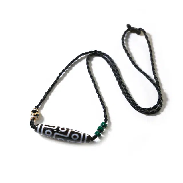 【五路财神来敲门】 玉临门 平安喜乐 藏式九眼玛瑙珠天珠项链吊坠 时尚轻奢高级感#好运 玛瑙 玉石项链 男女同款情侣款