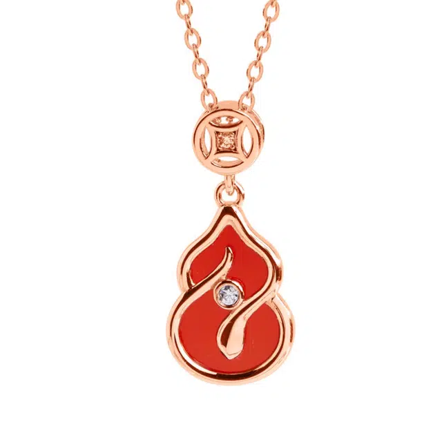 【精致优雅】 帝苏行 福禄如意葫芦 新中式国潮 吉祥如意平安顺遂 好运 简约小众设计 玛瑙 项链 女款