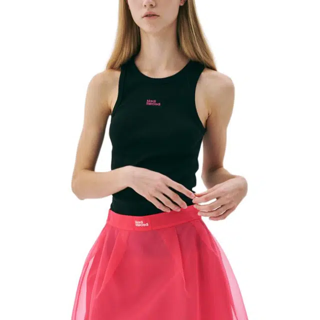 MARDI MERCREDI SS25 TANK RACER ESSENTIAL_BLACK FUCHSIA
