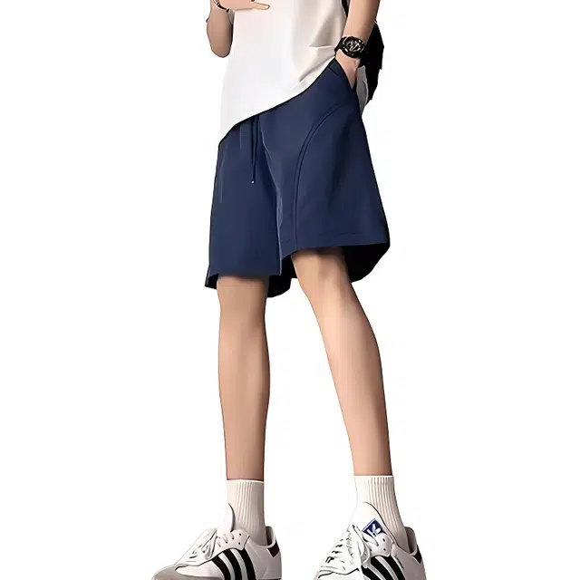 单爵 美式高街斜切基础款休闲短裤 男女同款