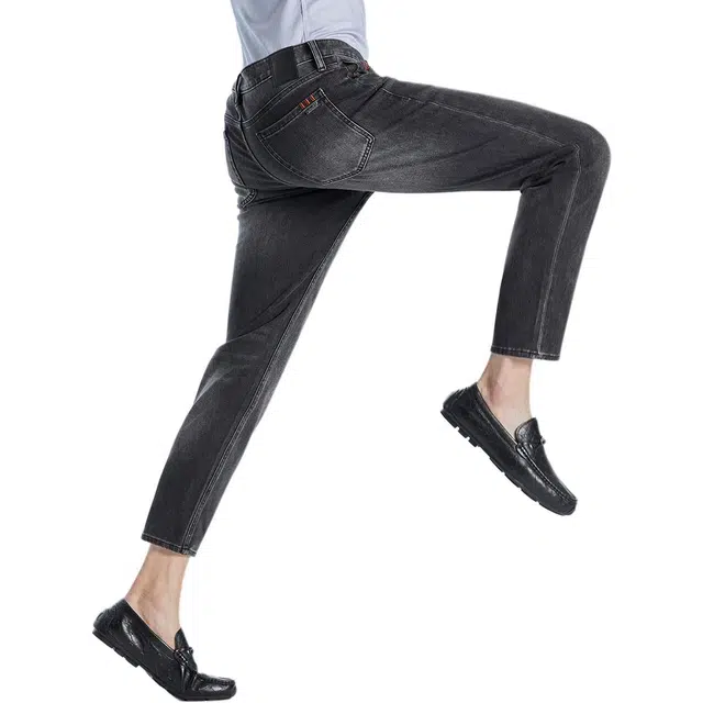 利郎 水洗舒适时尚百搭商务休闲低腰极简风牛仔裤 男款 黑